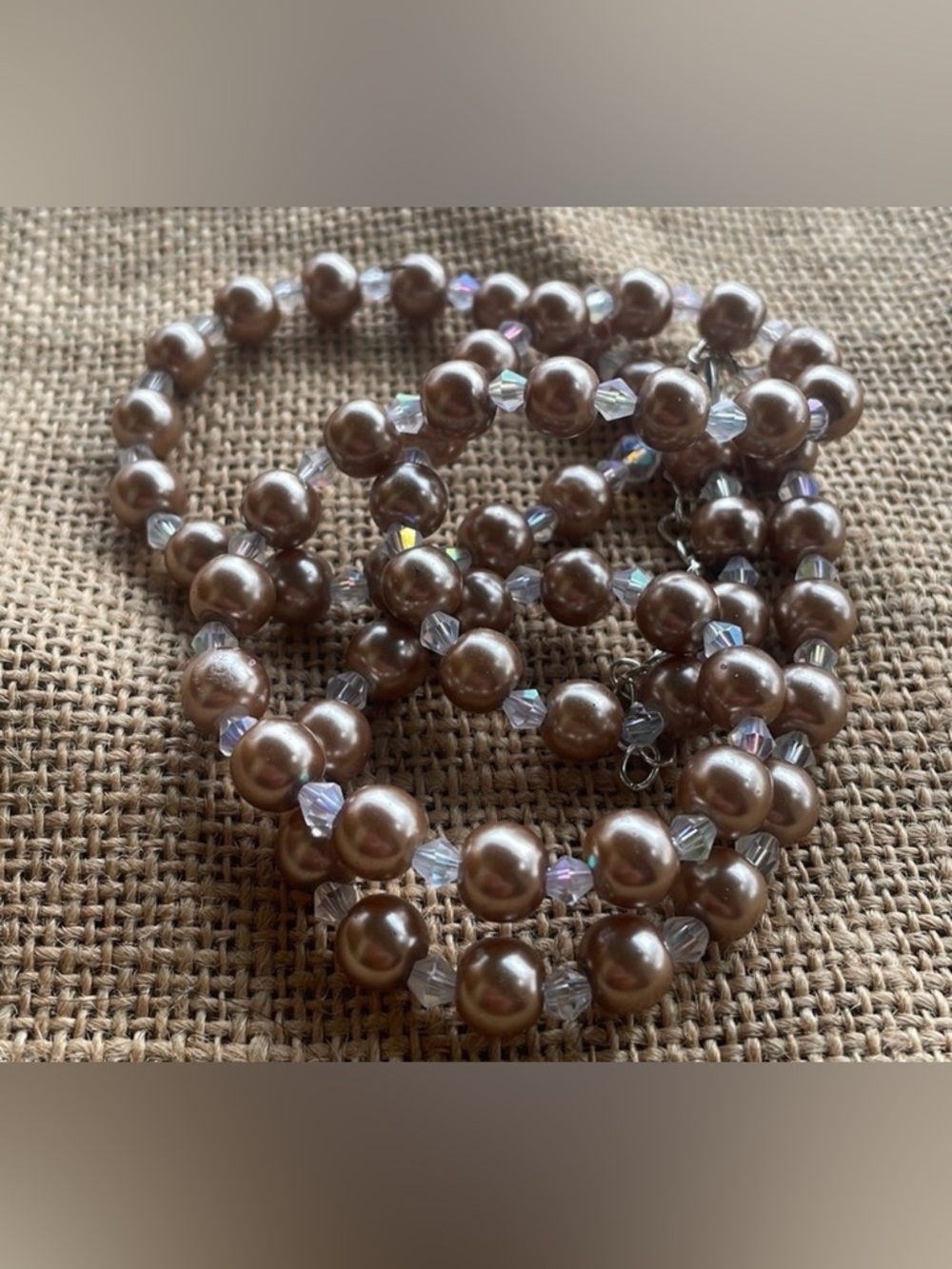 Glass pearl beads with Crystal spacers with extension New luxury Amazing